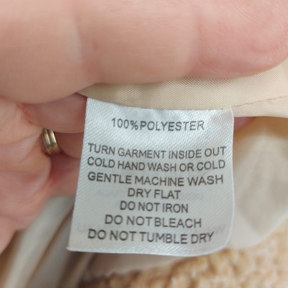 I Am Gia Tan Fleece Teddy Oversized Coat Size XS - Picture 7 of 8